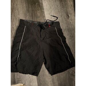R.E.D Mens Impact Shorts XS Black With Reflective Stripes